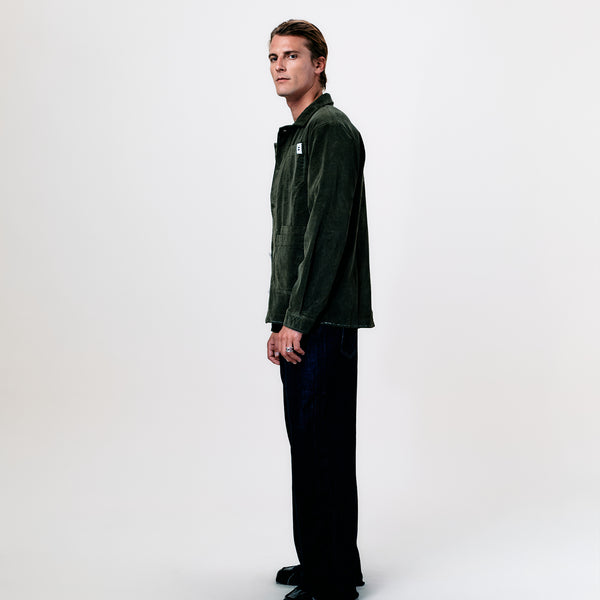 Vert Olive Veste Velours Verte Veste GUOCU En Coton Homme Casual