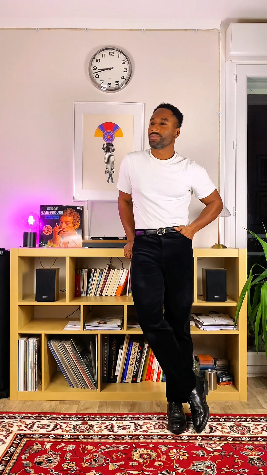 PANTALON DROIT HOMME NOIR