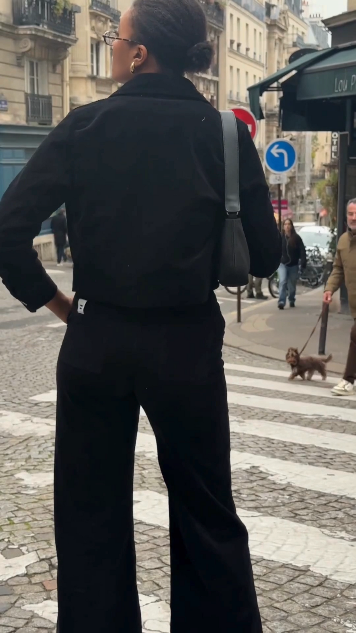 PANTALON PINCE FEMME NOIR