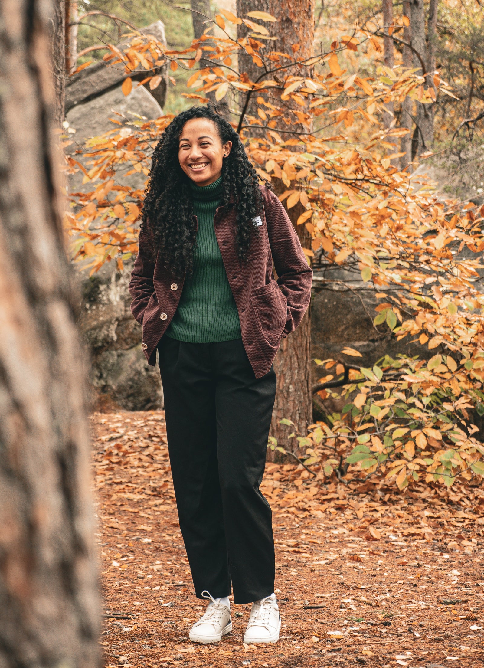 VESTE WORKER CÔTELÉ CHOCOLAT