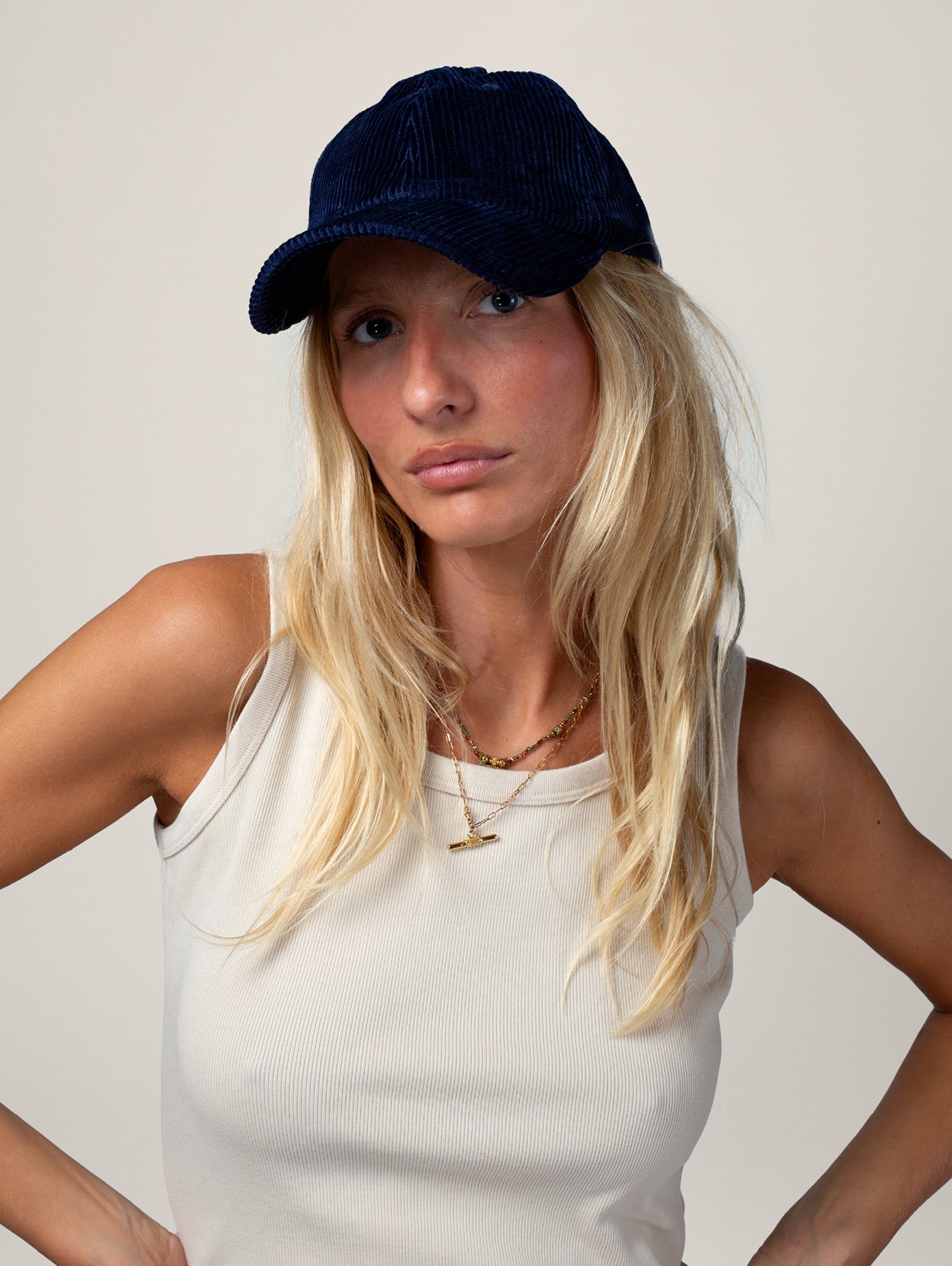 CASQUETTE CÔTELÉ DENIM