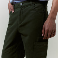 PANTALON CARGO TOILE OLIVE