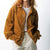 VESTE CÔTELÉ CAMEL
