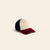 CASQUETTE VELOURS CÔTELÉ BORDEAUX, ÉCRU ET NAVY