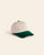CASQUETTE EN COTON ET VELOURS CÔTELÉ VERT/ÉCRU