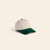 CASQUETTE EN COTON ET VELOURS CÔTELÉ VERT/ÉCRU