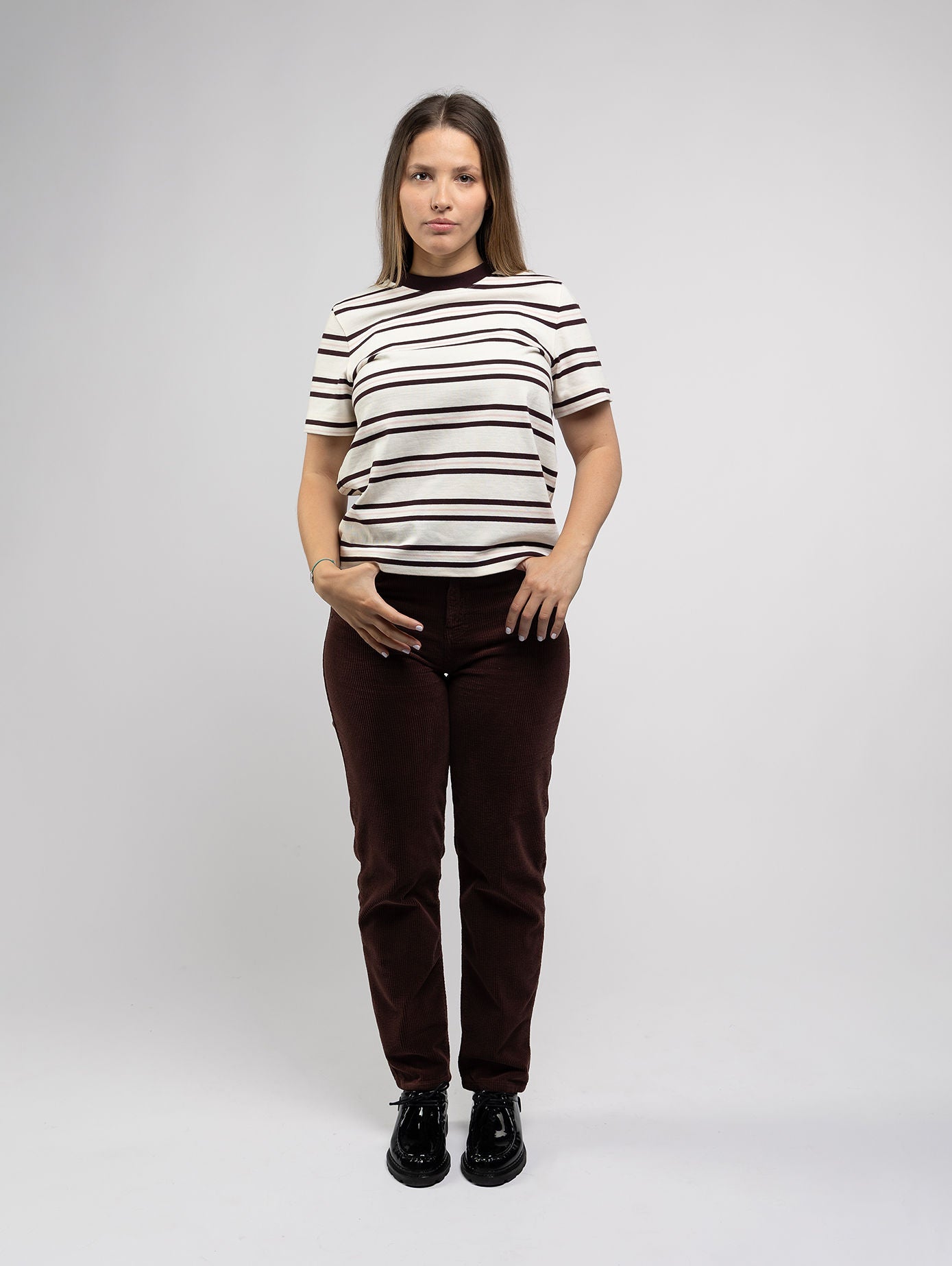 PANTALON DROIT FEMME CHOCOLAT