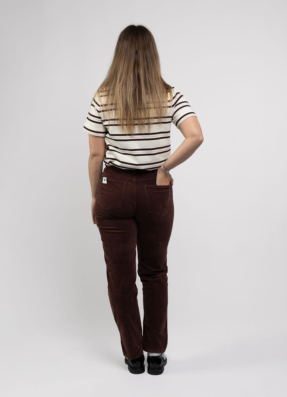 PANTALON DROIT FEMME CHOCOLAT