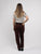 PANTALON DROIT FEMME CHOCOLAT