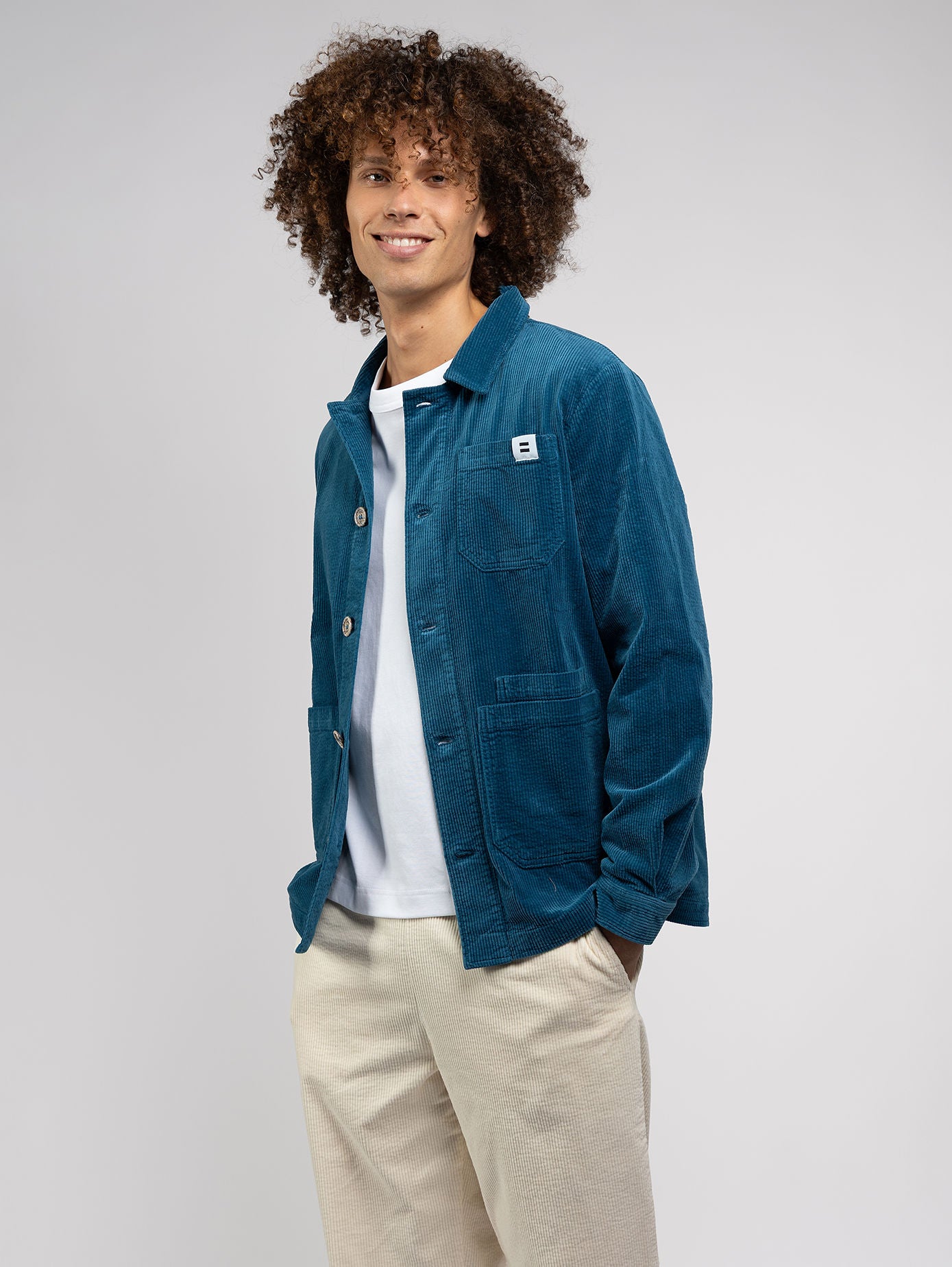 VESTE WORKER CÔTELÉ PÉTROLE