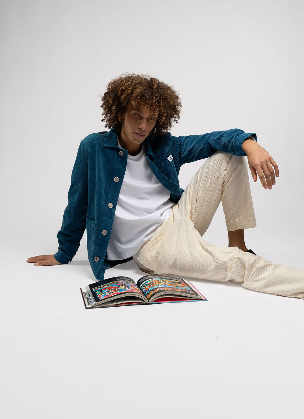 VESTE WORKER CÔTELÉ PÉTROLE