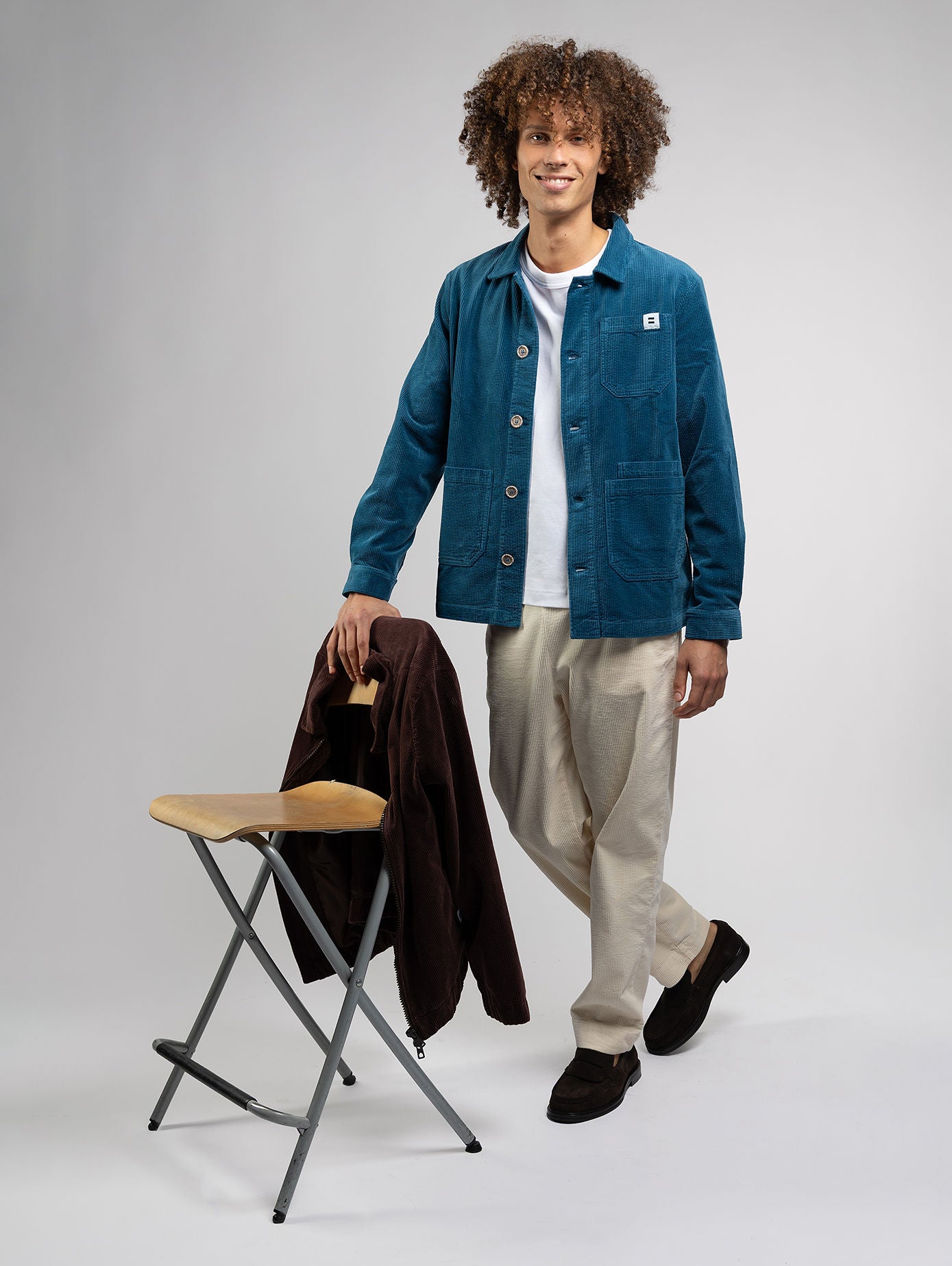 VESTE WORKER CÔTELÉ PÉTROLE