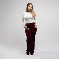 PANTALON FLARE PRUNE