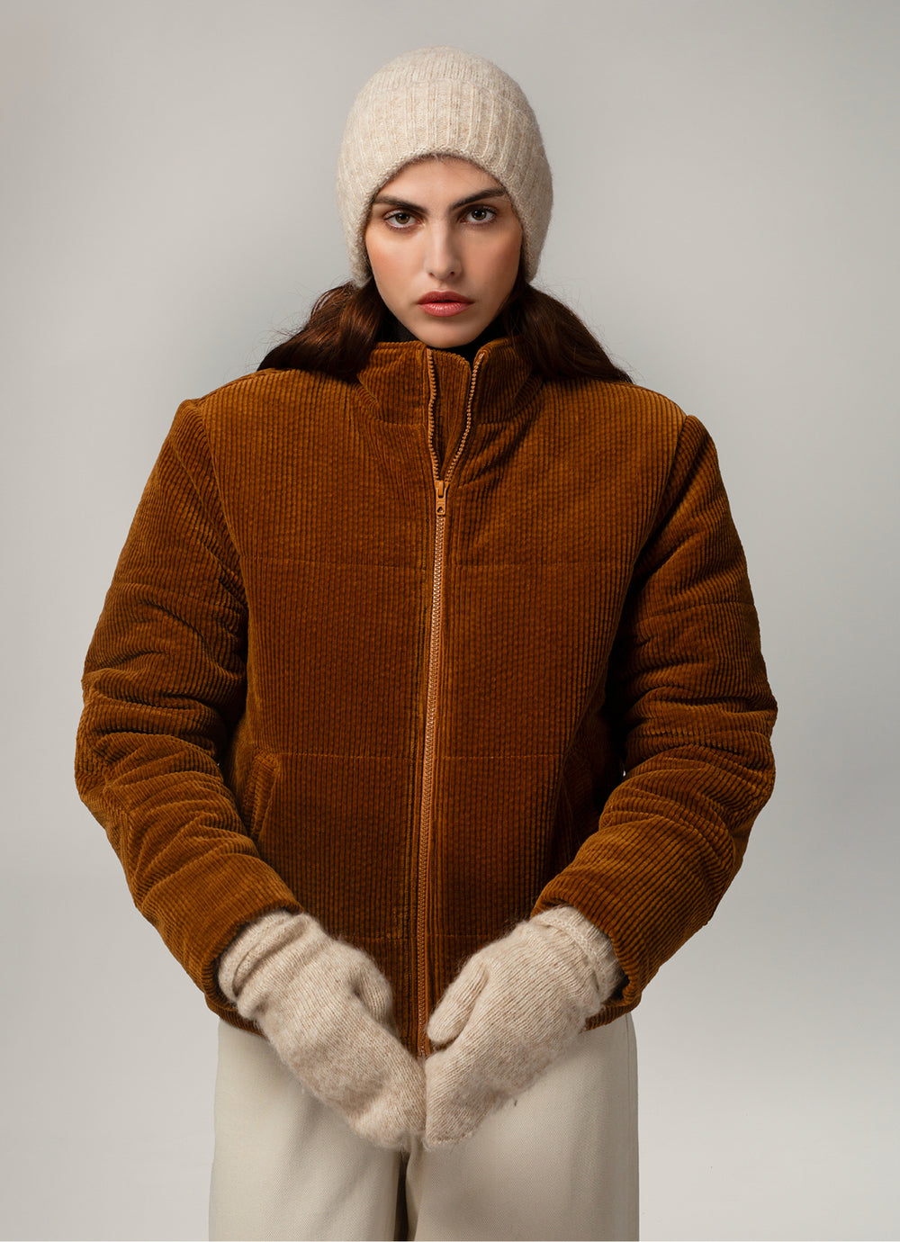 DOUDOUNE PUFFER FEMME CAMEL