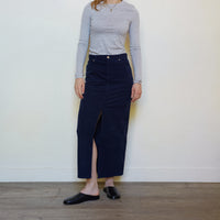 JUPE FENDUE NAVY
