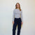 PANTALON DROIT FEMME NAVY