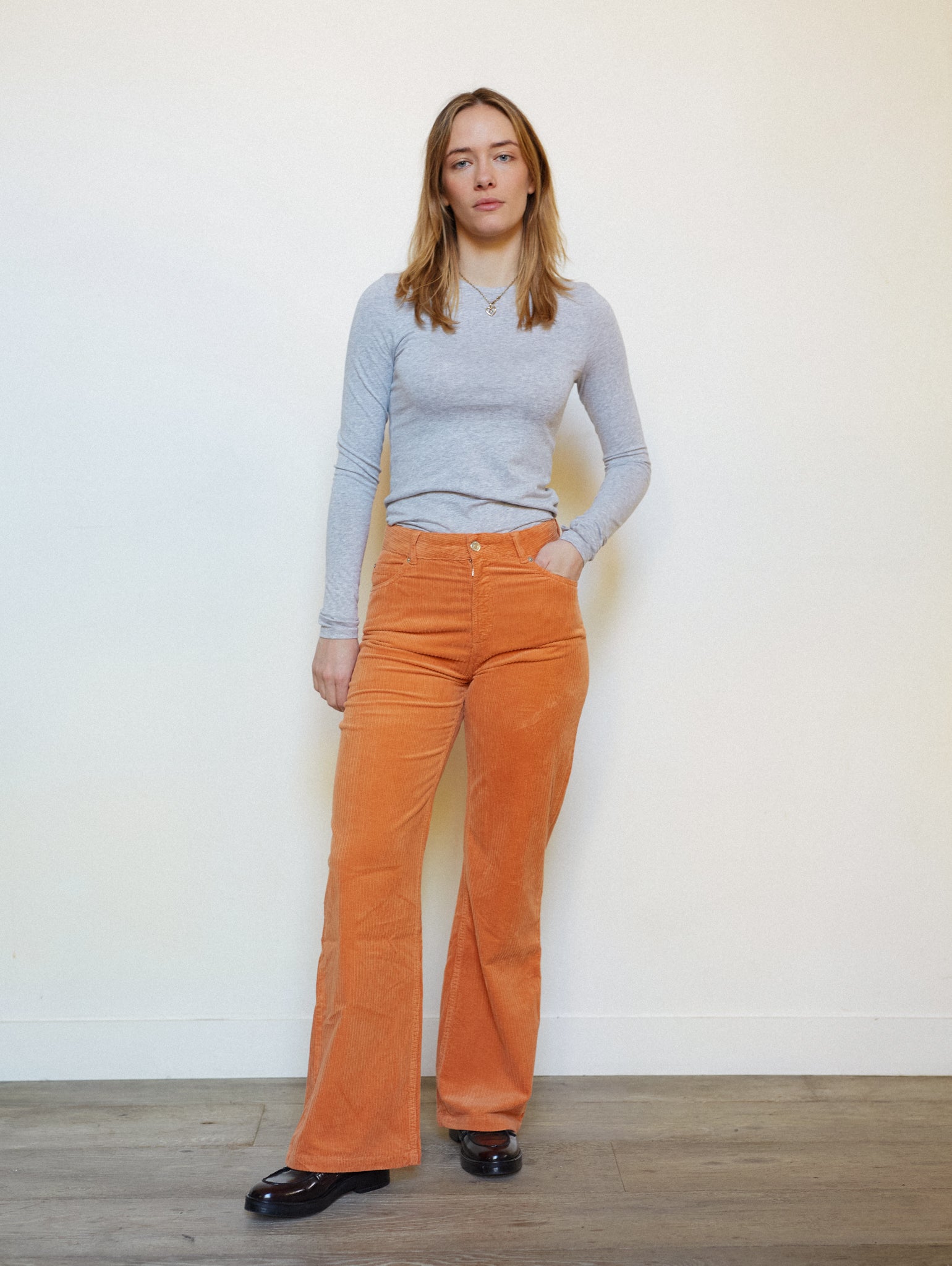 PANTALON FLARE CUIVRE - 36