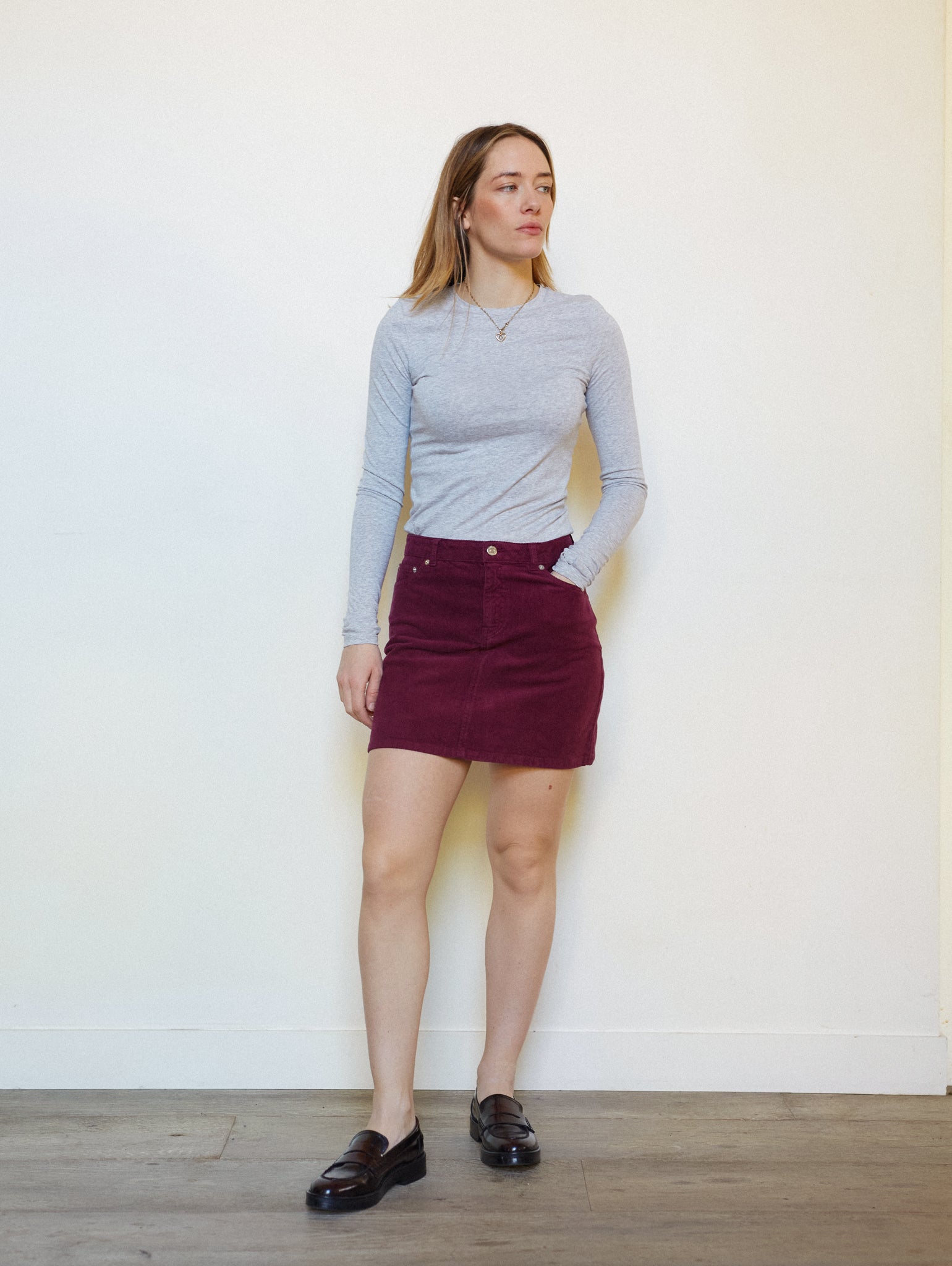 MINI JUPE PRUNE - 36