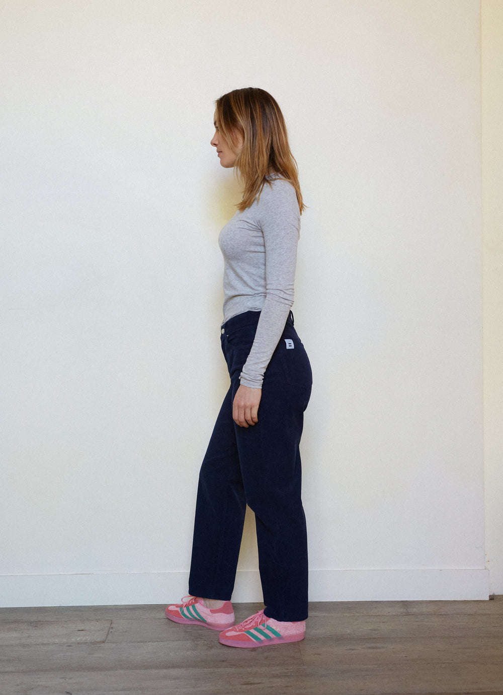 PANTALON DROIT FEMME NAVY