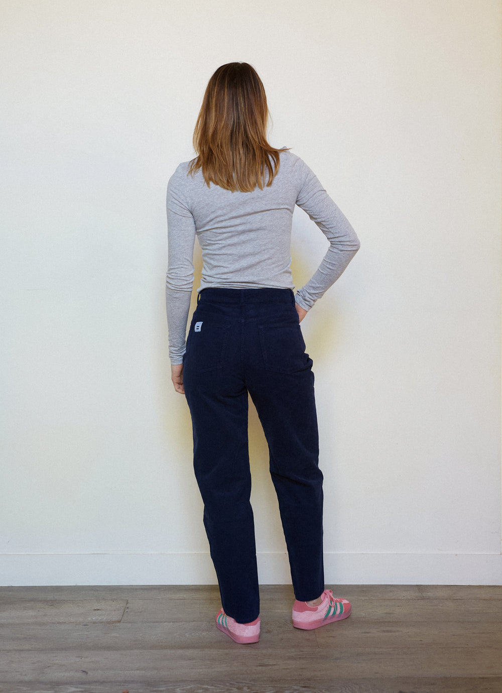 PANTALON DROIT FEMME NAVY