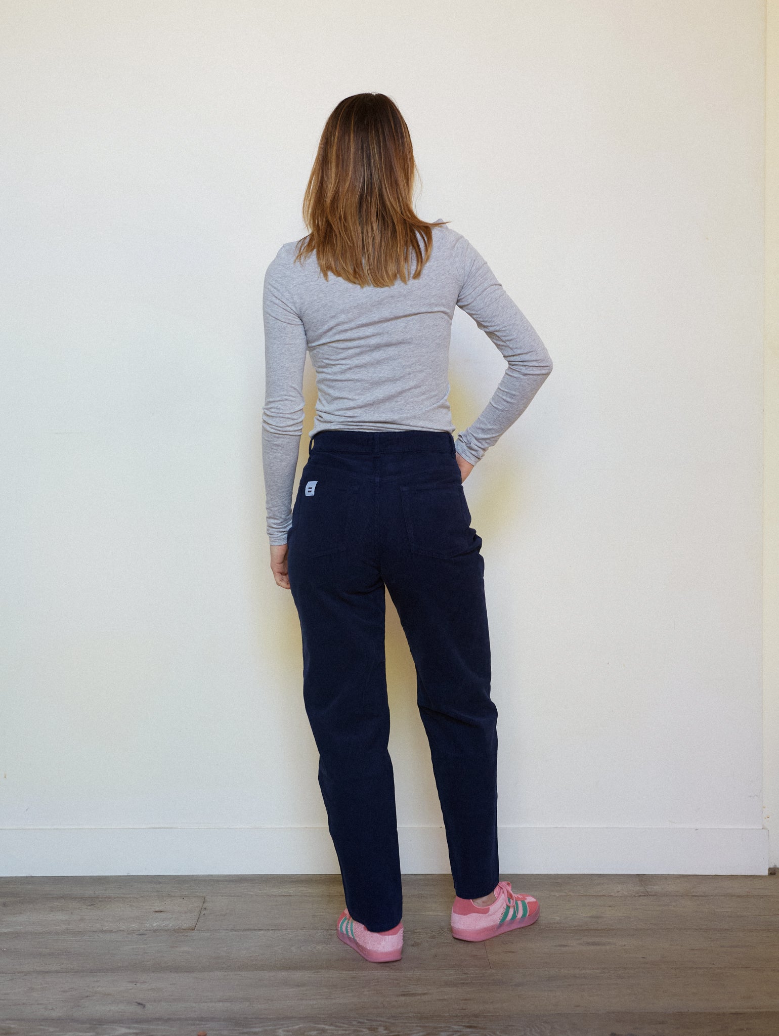 PANTALON DROIT FEMME NAVY