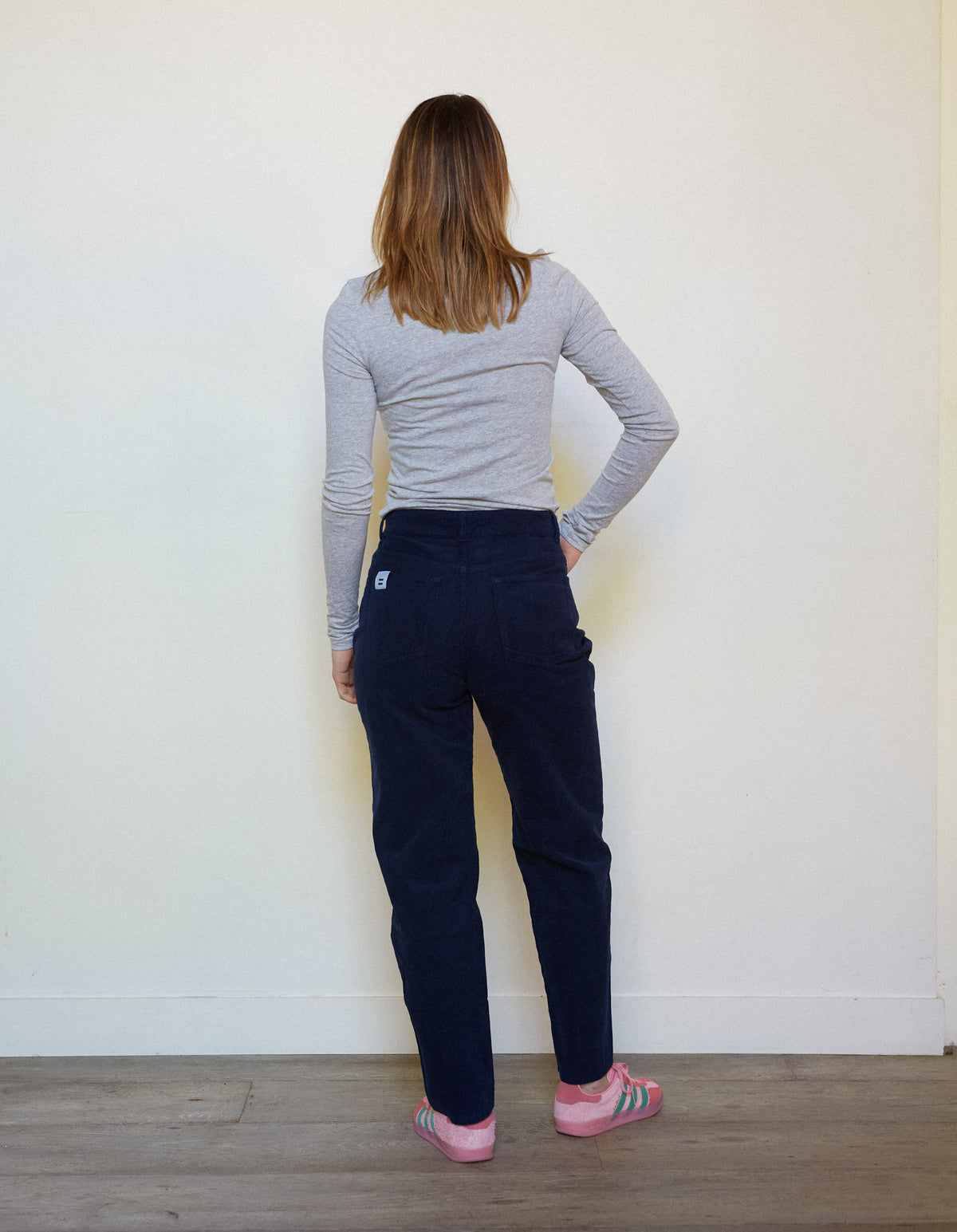 PANTALON DROIT FEMME NAVY