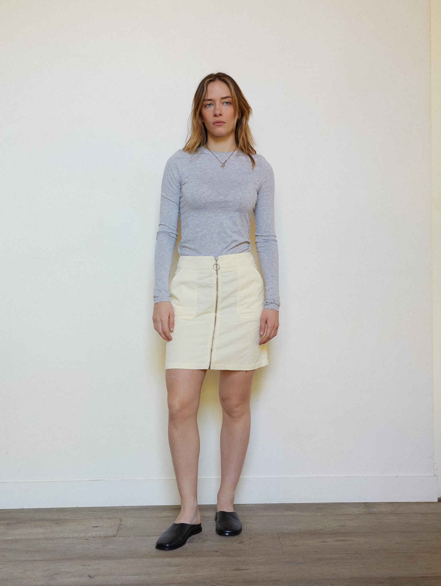 JUPE BLANCHE ZIP- TAILLE 36