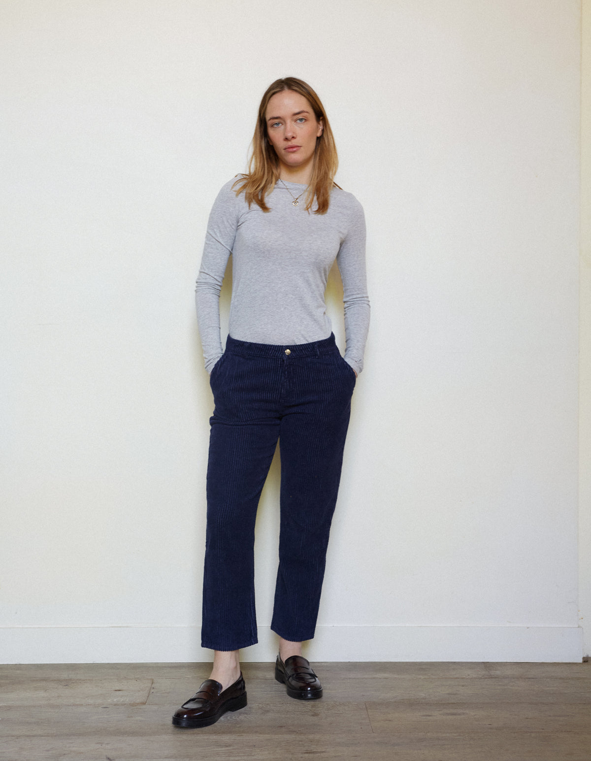 PANTALON BIG COTES NAVY - 36