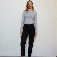 PANTALON DROIT FEMME NOIR