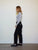 PANTALON DROIT FEMME NOIR