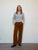 PANTALON PINCE FEMME CAMEL