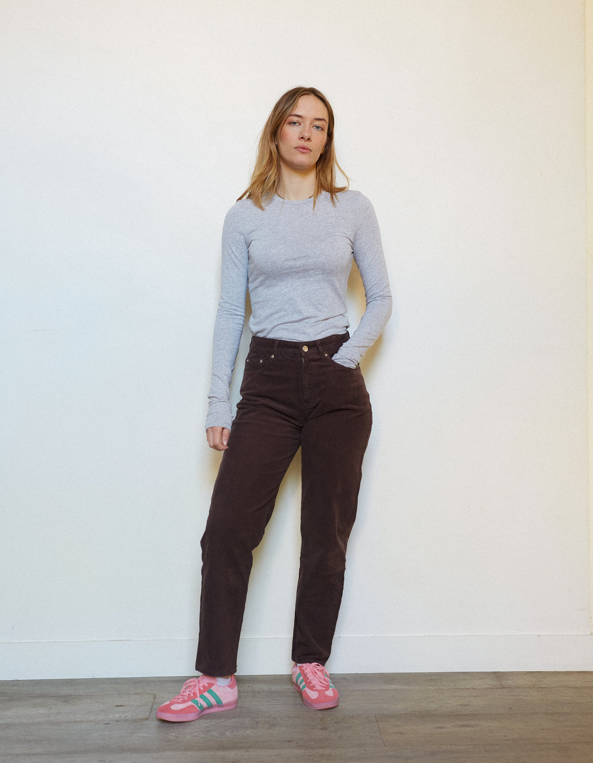 PANTALON DROIT FEMME CHOCO - 36