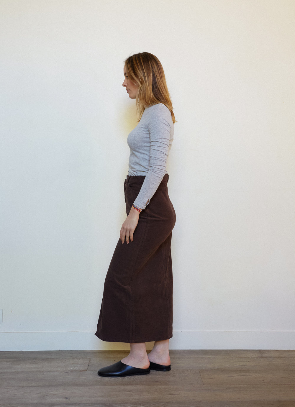 JUPE FENDUE CHOCO 36