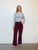 PANTALON FLARE PRUNE 36