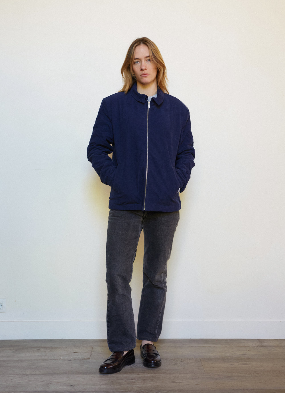 VESTE ZIP NAVY M