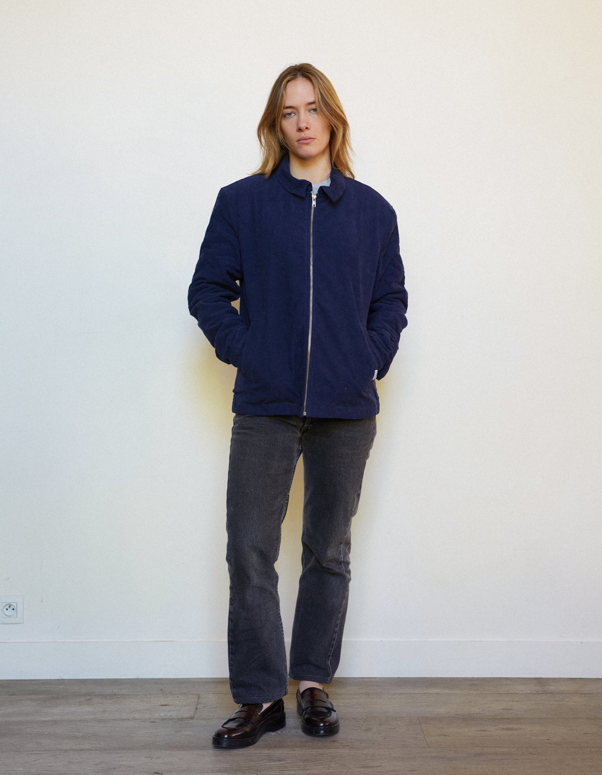VESTE ZIP NAVY M