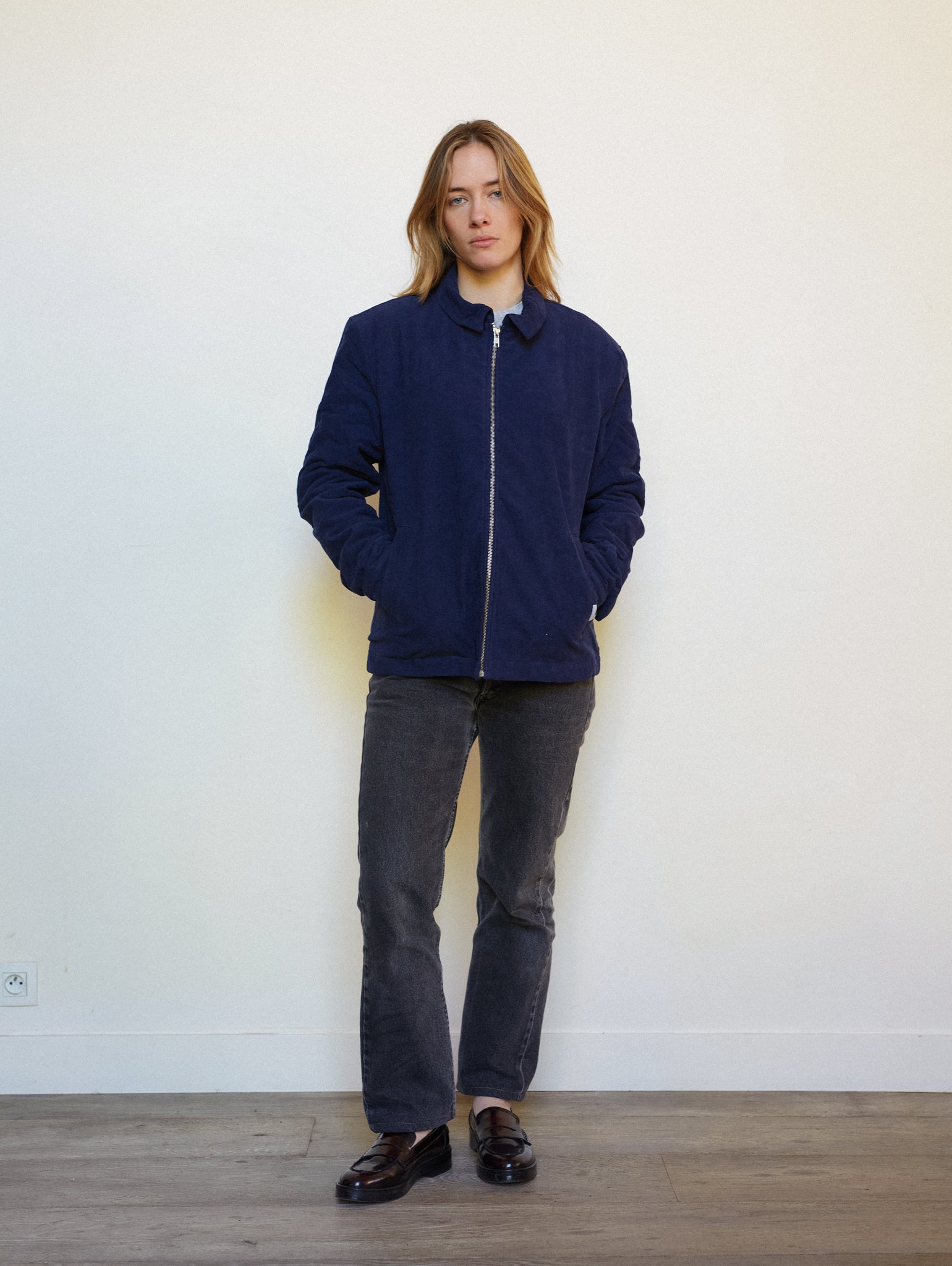VESTE ZIP NAVY M