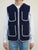 VESTE SANS MANCHE NAVY BORDS BLANCS - TAILLE M