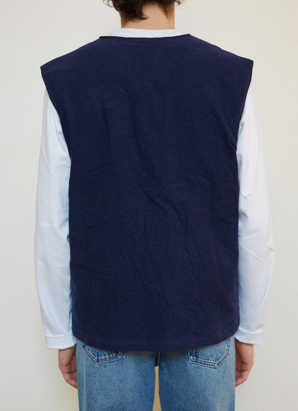 VESTE SANS MANCHE NAVY BORDS NAVY - TAILLE M
