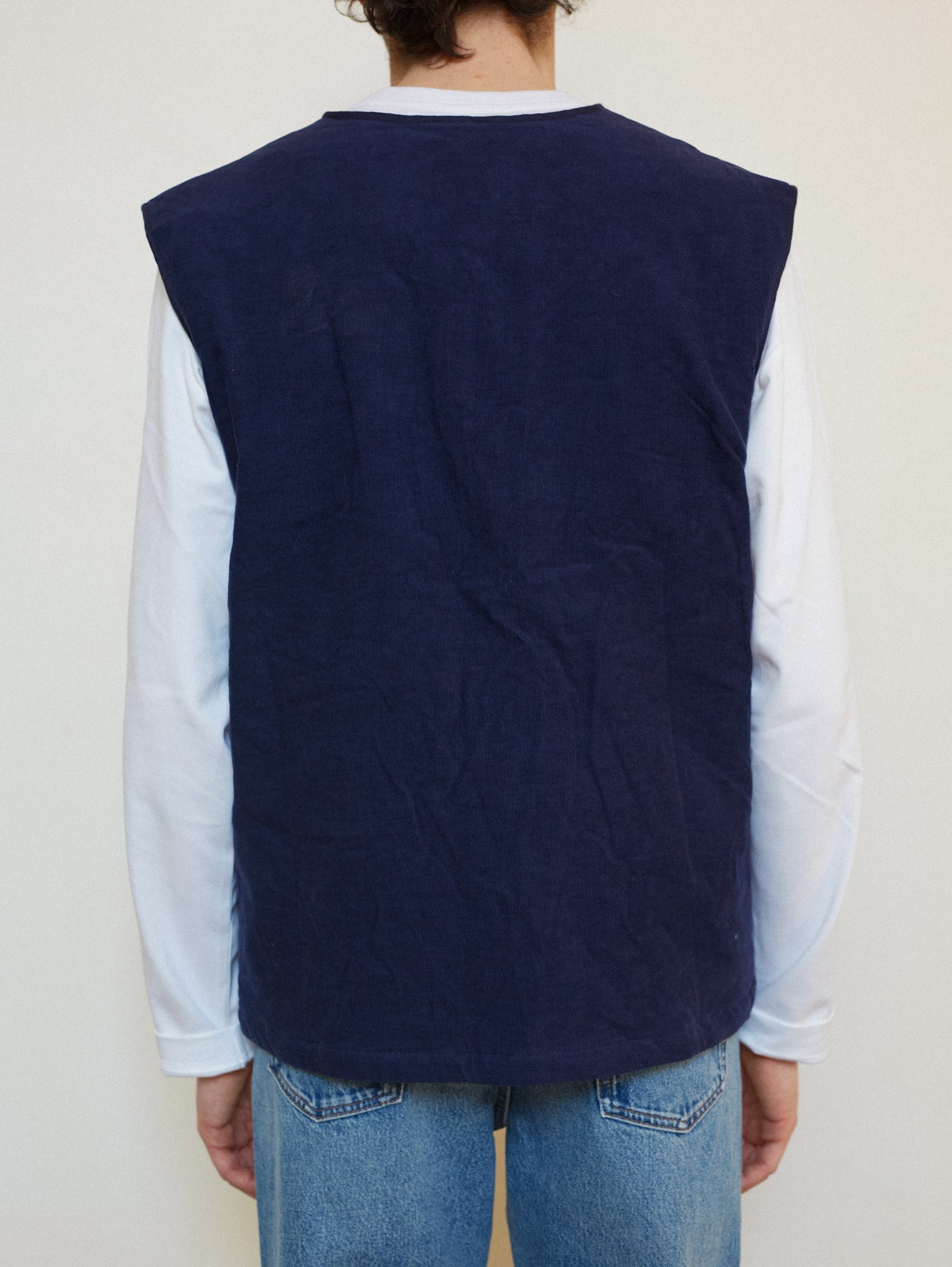 VESTE SANS MANCHE NAVY BORDS NAVY - TAILLE M