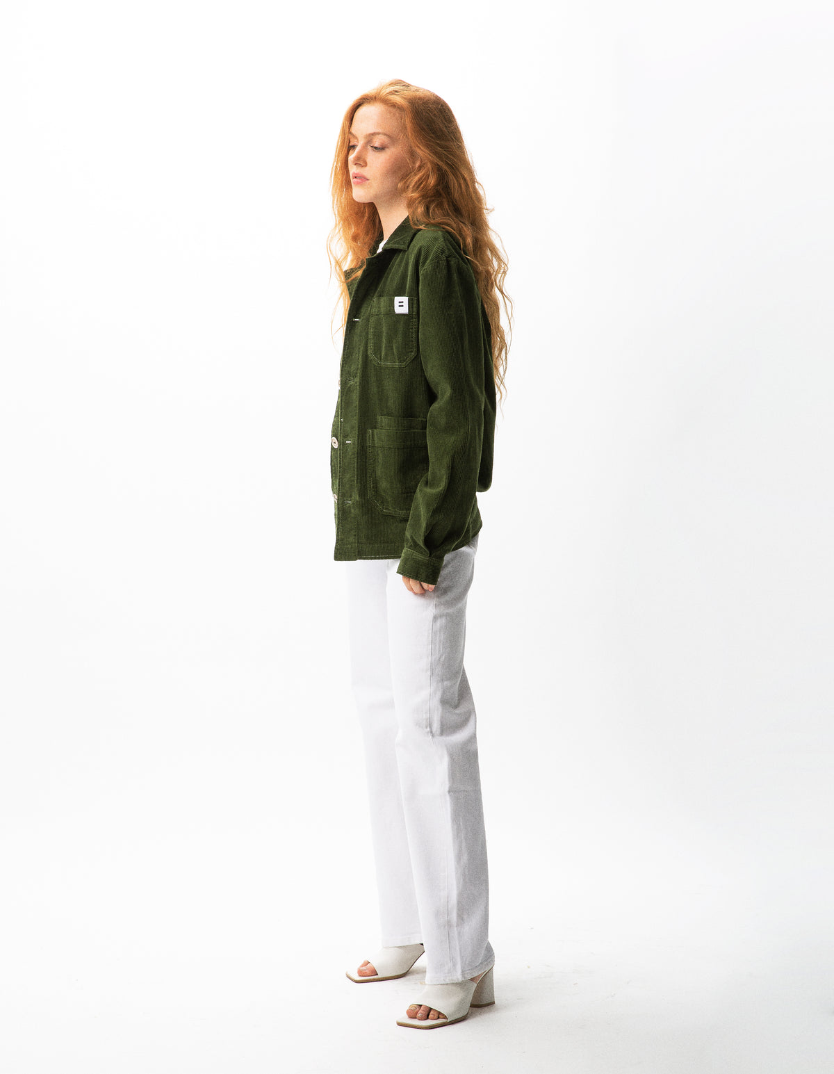 VESTE CÔTELÉ KAKI - TAILLE M