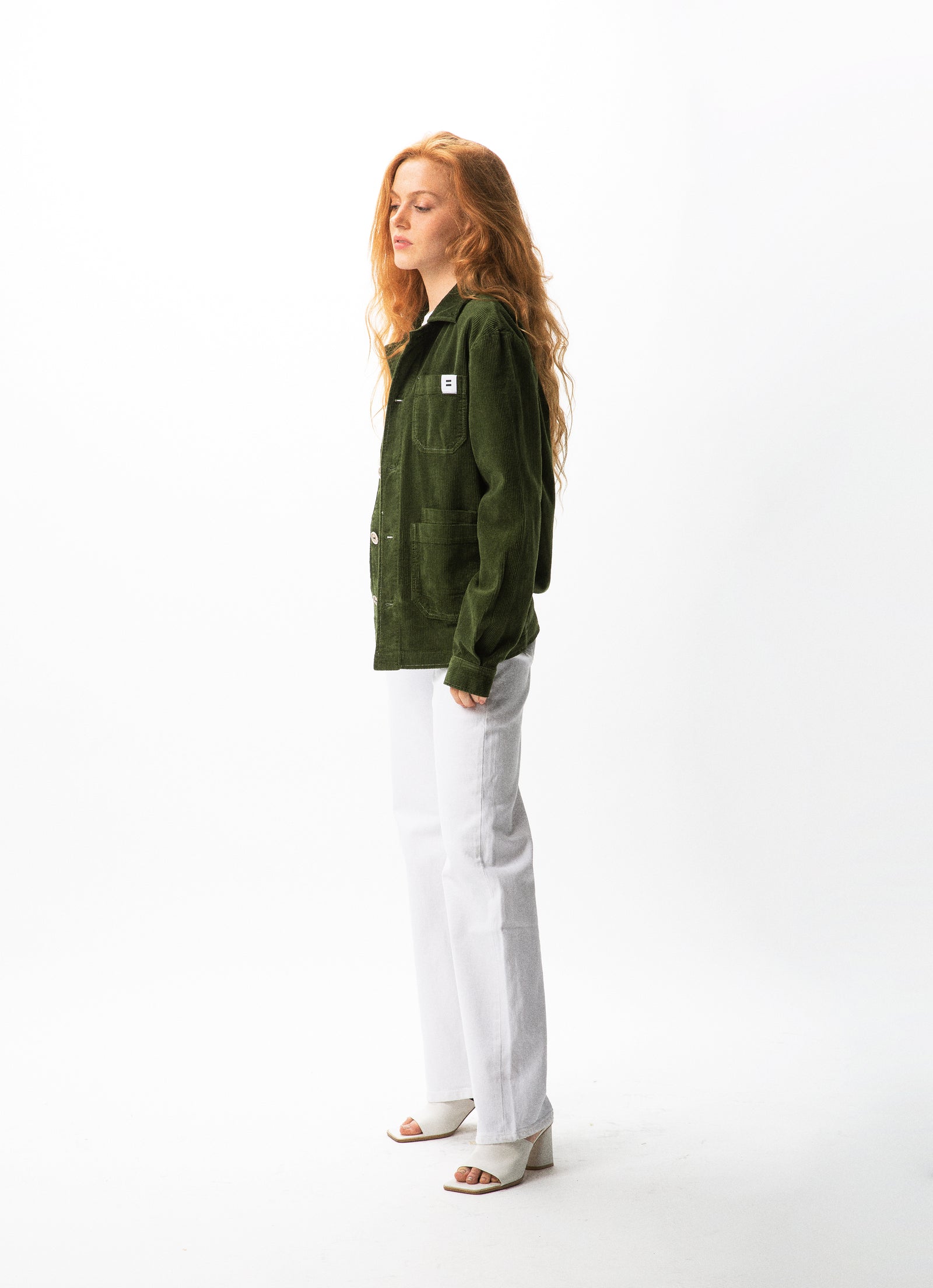 VESTE CÔTELÉ KAKI - TAILLE M