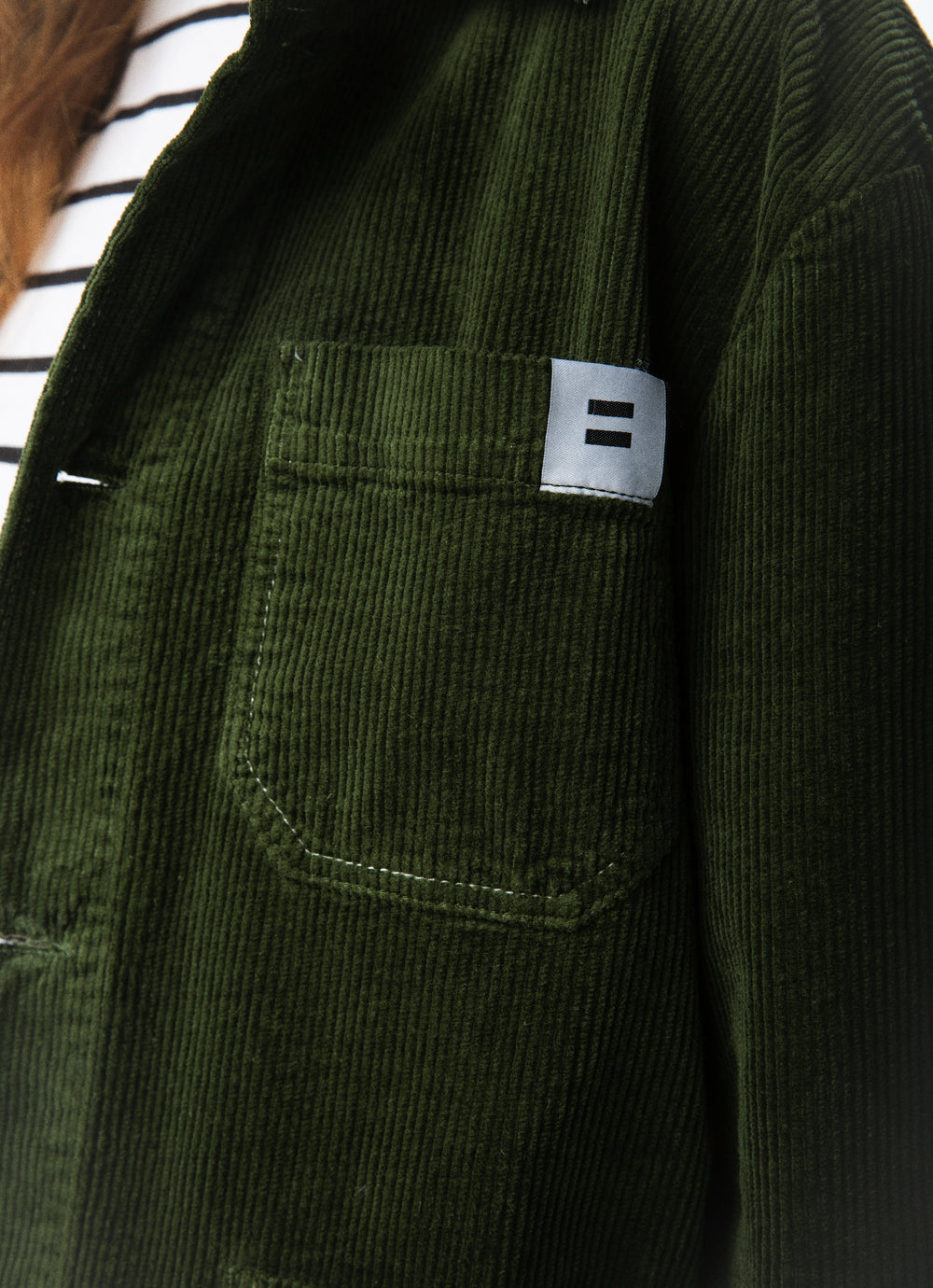 VESTE CÔTELÉ KAKI - TAILLE M