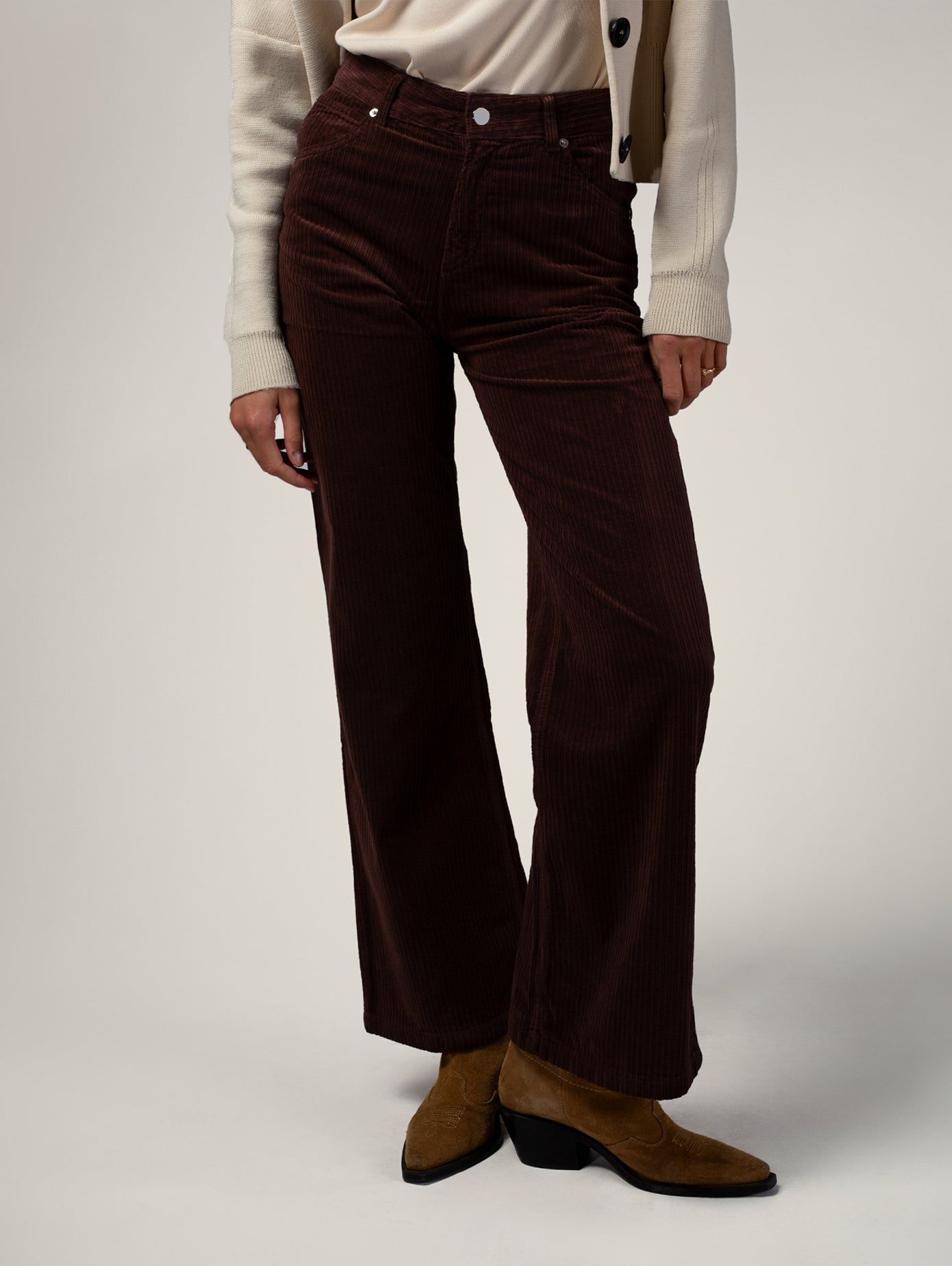 PANTALON FLARE CHOCOLAT