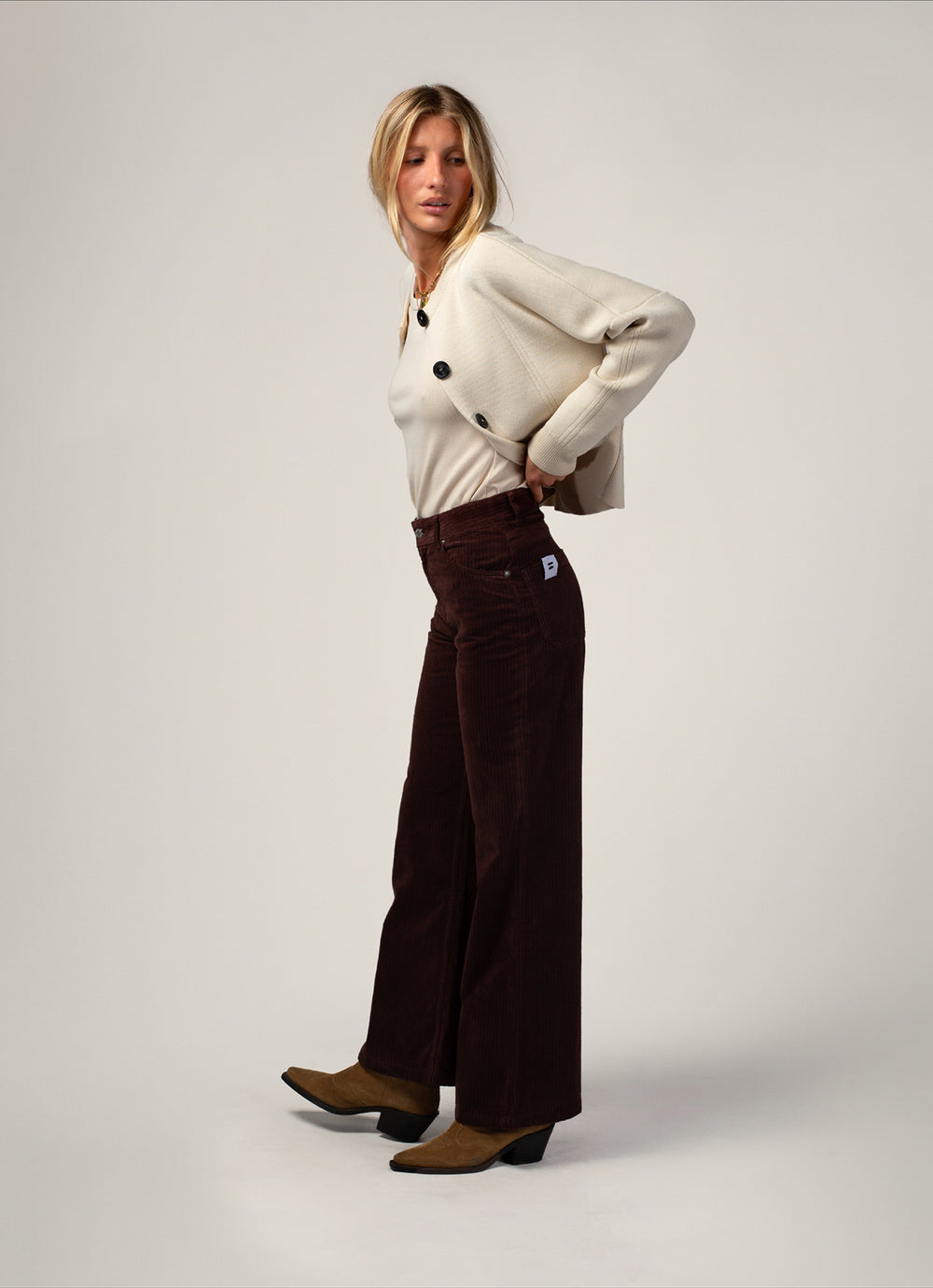 PANTALON FLARE CHOCOLAT