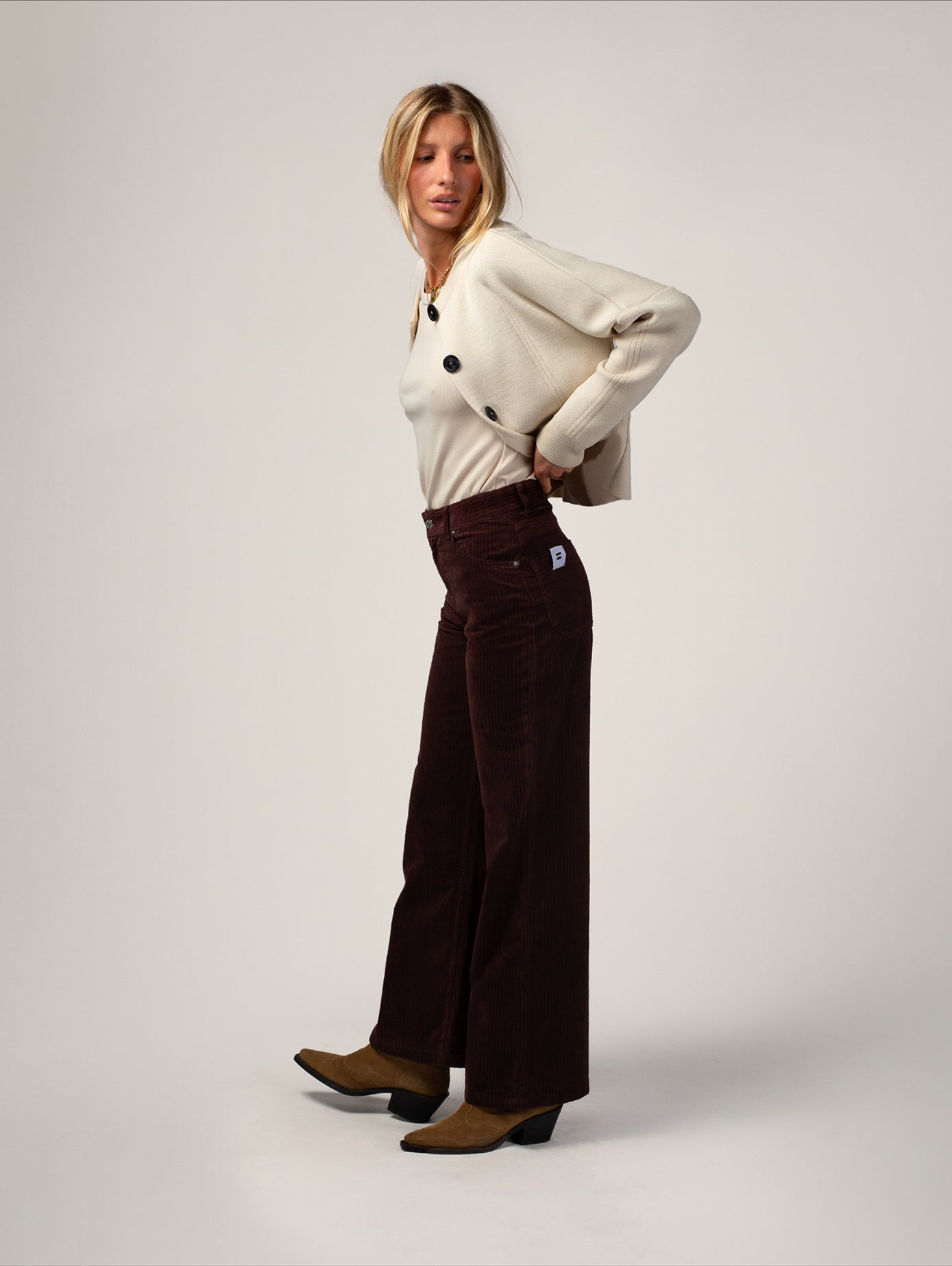 PANTALON FLARE CHOCOLAT