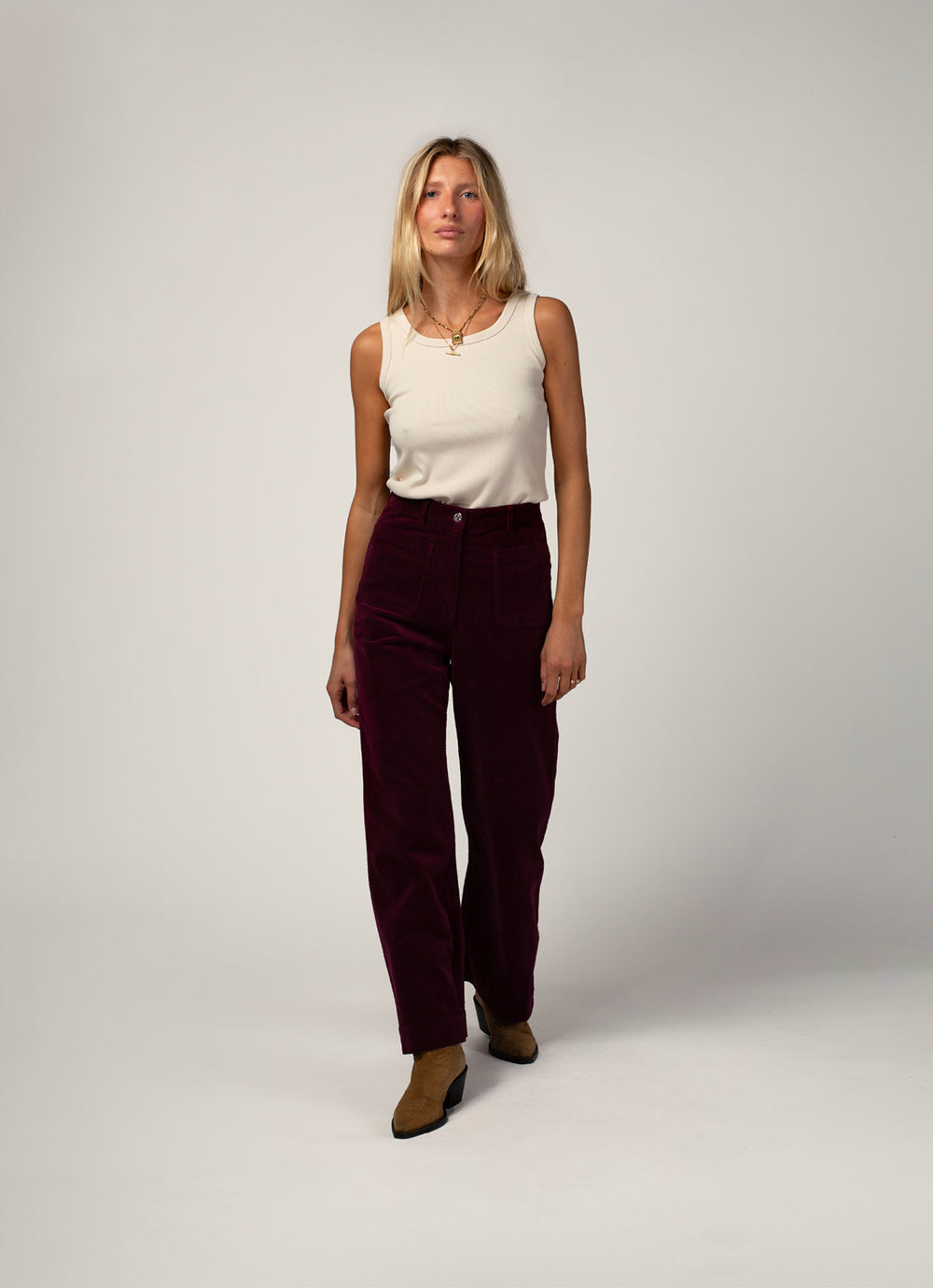 PANTALON JANE PRUNE