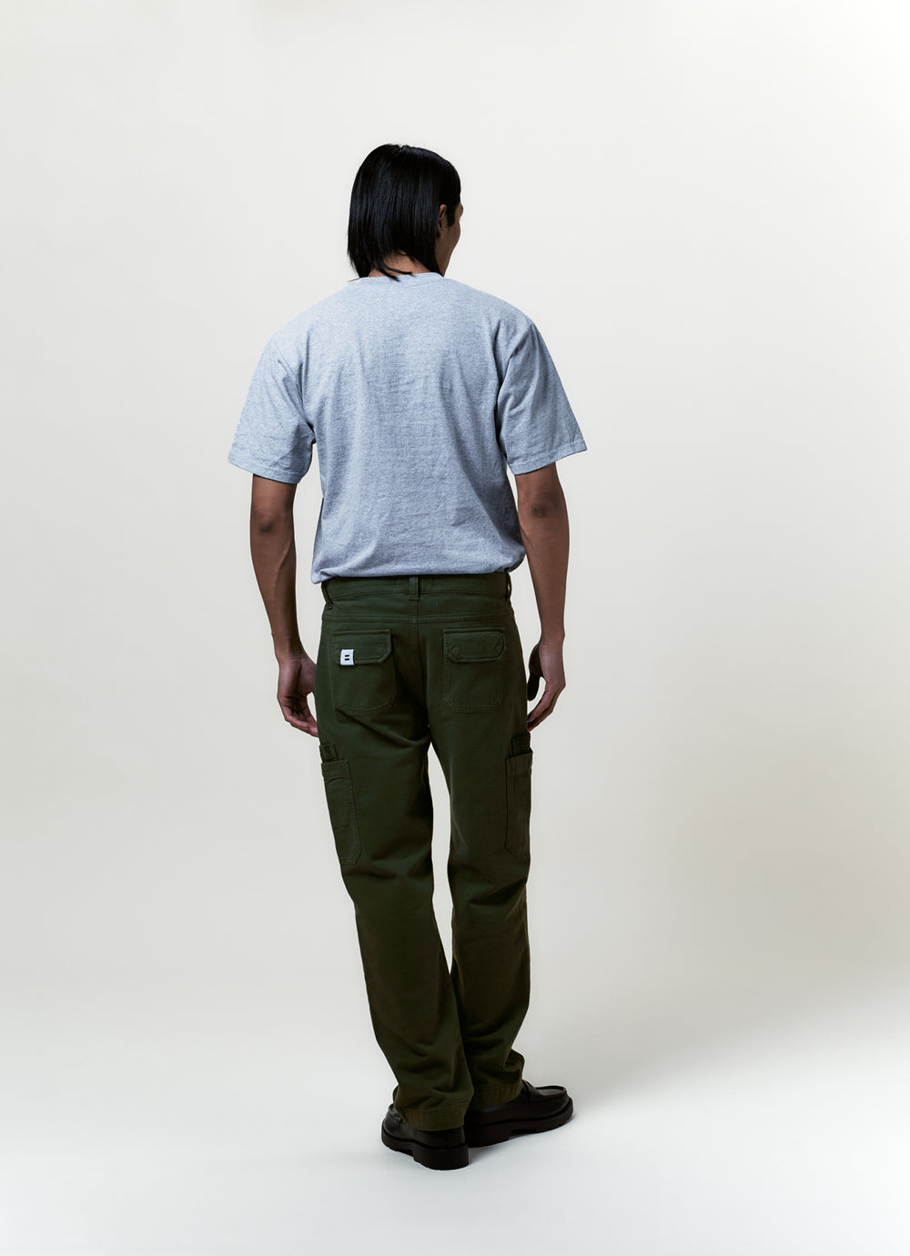 PANTALON CARGO TOILE OLIVE