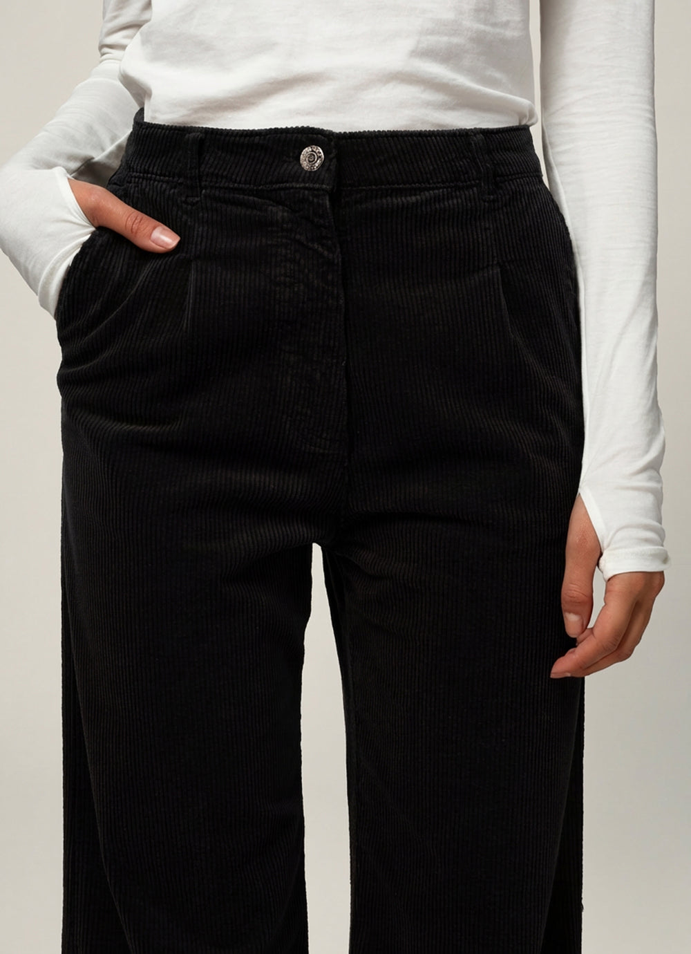 PANTALON PINCE FEMME NOIR