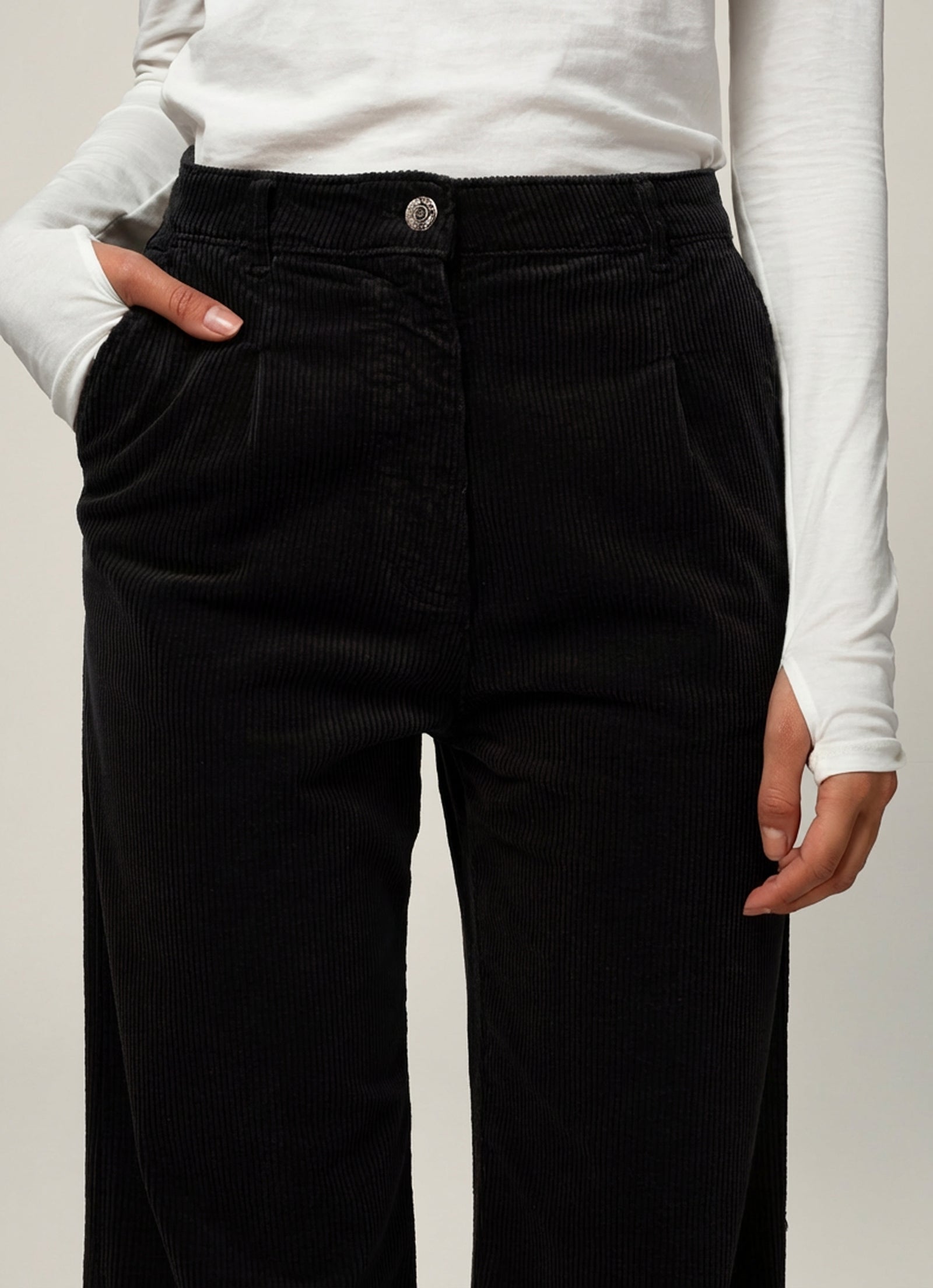 PANTALON PINCE FEMME NOIR